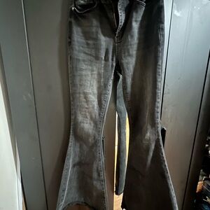 Women's Black Flared Jeans